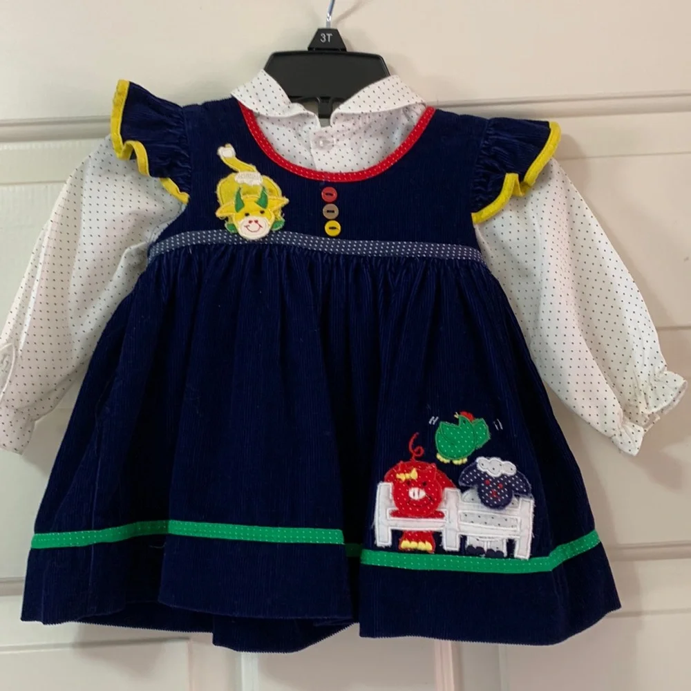 Vintage Corduroy Baby Girl’s Dress - Picture 1 of 13